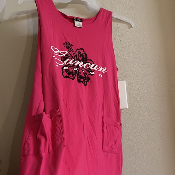 #183I.G.SPORT ,Pink,Fuccia,Tshirt,Cancún,Mexico,(Mini dress),size XL - Picture 6 of 11